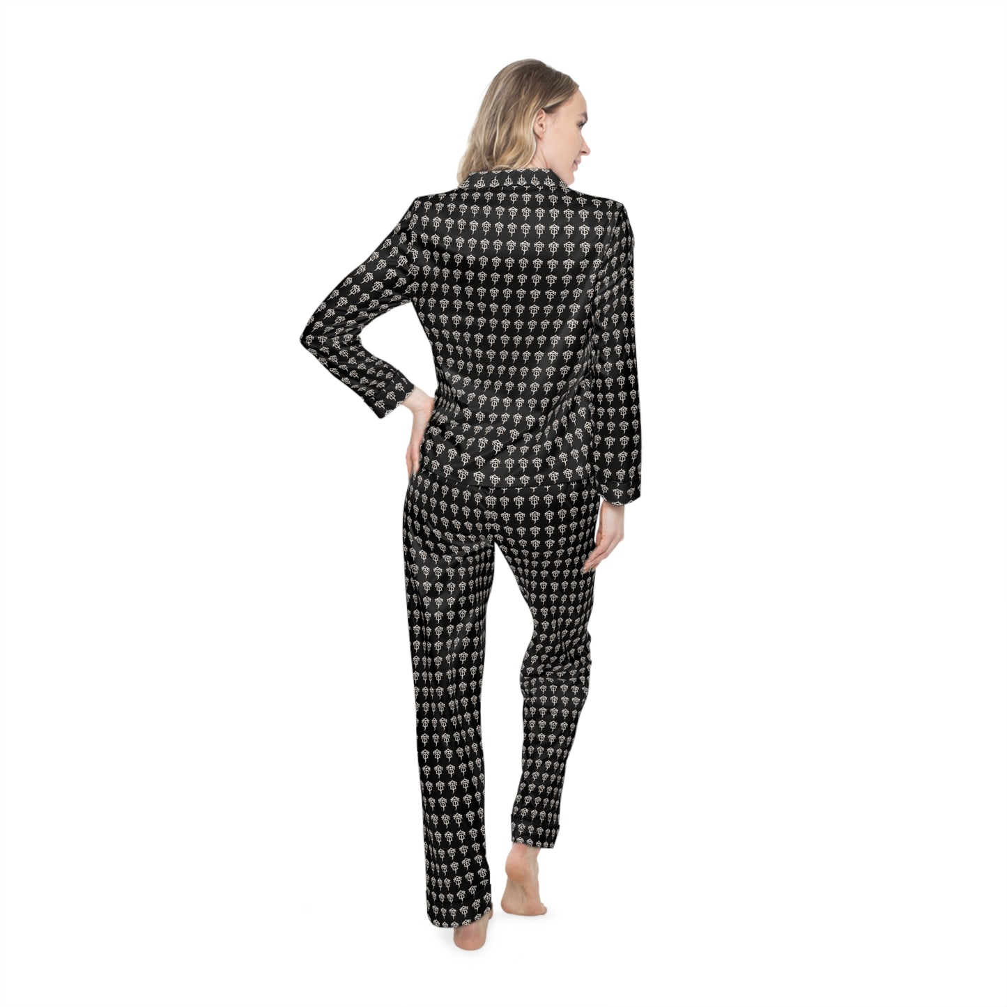 TRILL STARR Women's Satin Pajamas (AOP)