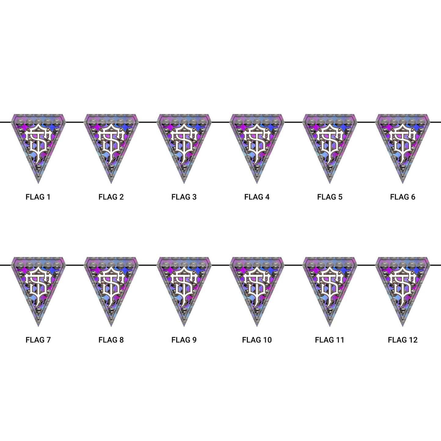 TRILL STARR Party Triangle Flags (colorful)