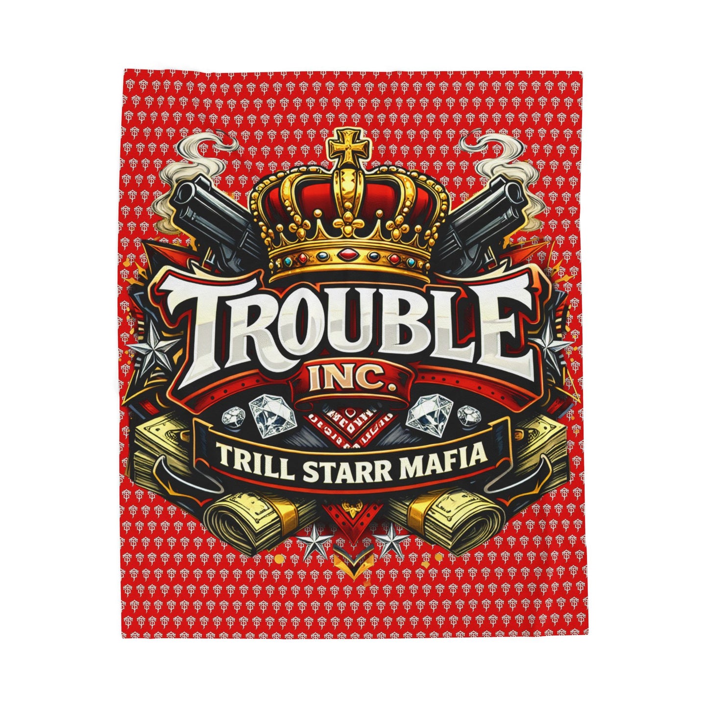 TRILL STARR Velveteen Plush Blanket (TROUBLE INC. EDITION)