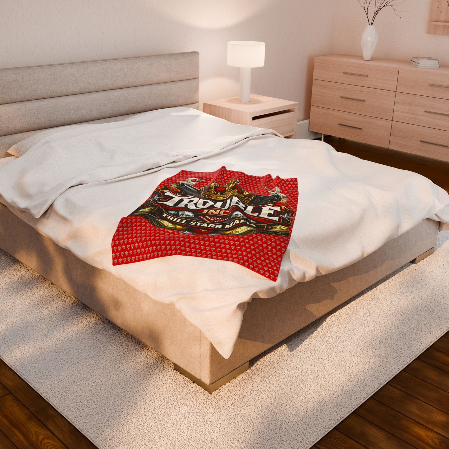 TRILL STARR Velveteen Plush Blanket (TROUBLE INC. EDITION)