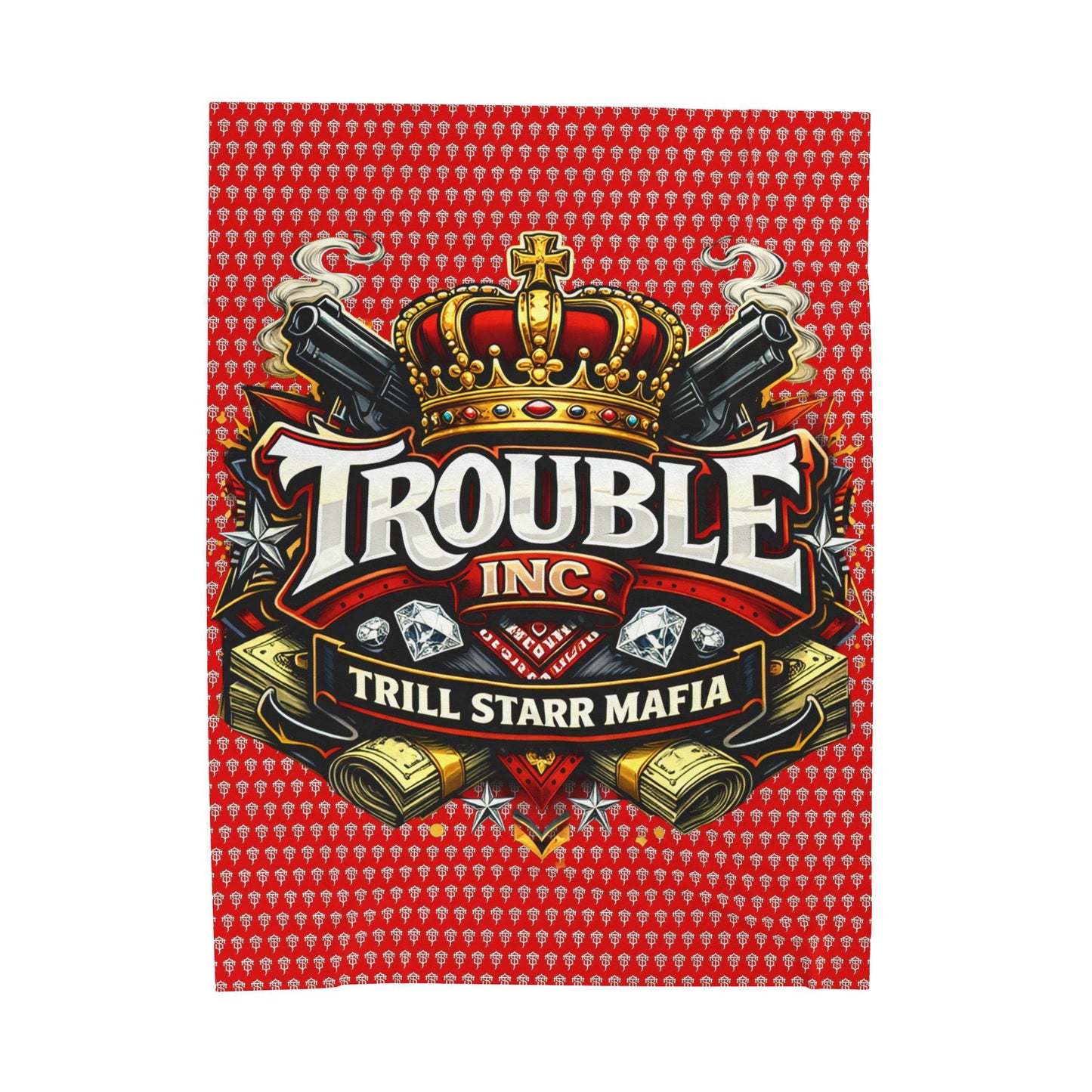 TRILL STARR Velveteen Plush Blanket (TROUBLE INC. EDITION)
