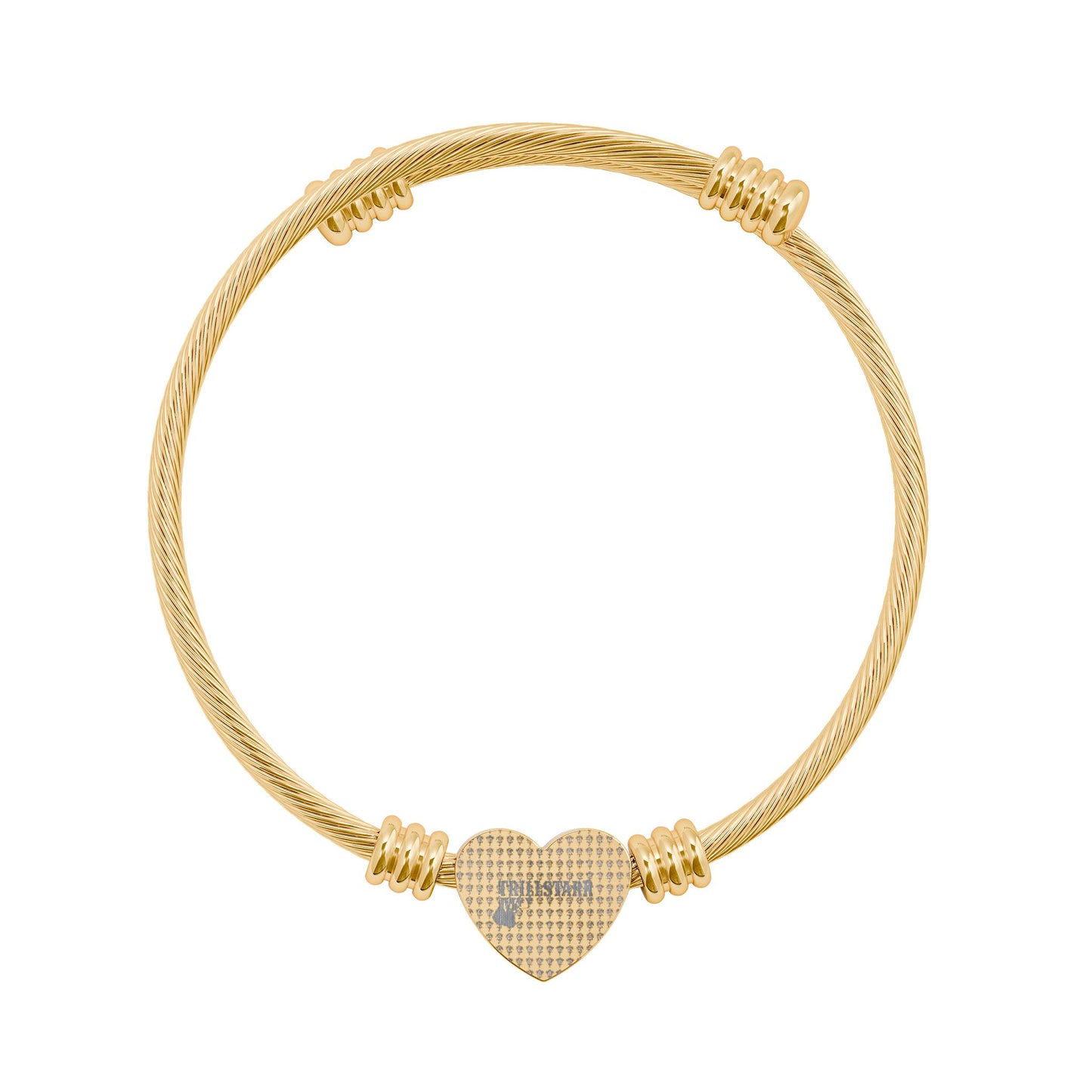 TRILL STARR Heart Cuff Bracelet (Engraving)