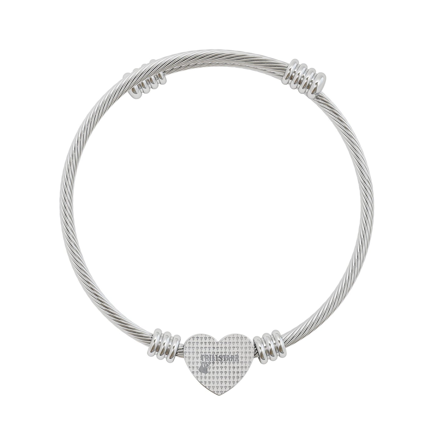 TRILL STARR Heart Cuff Bracelet (Engraving)