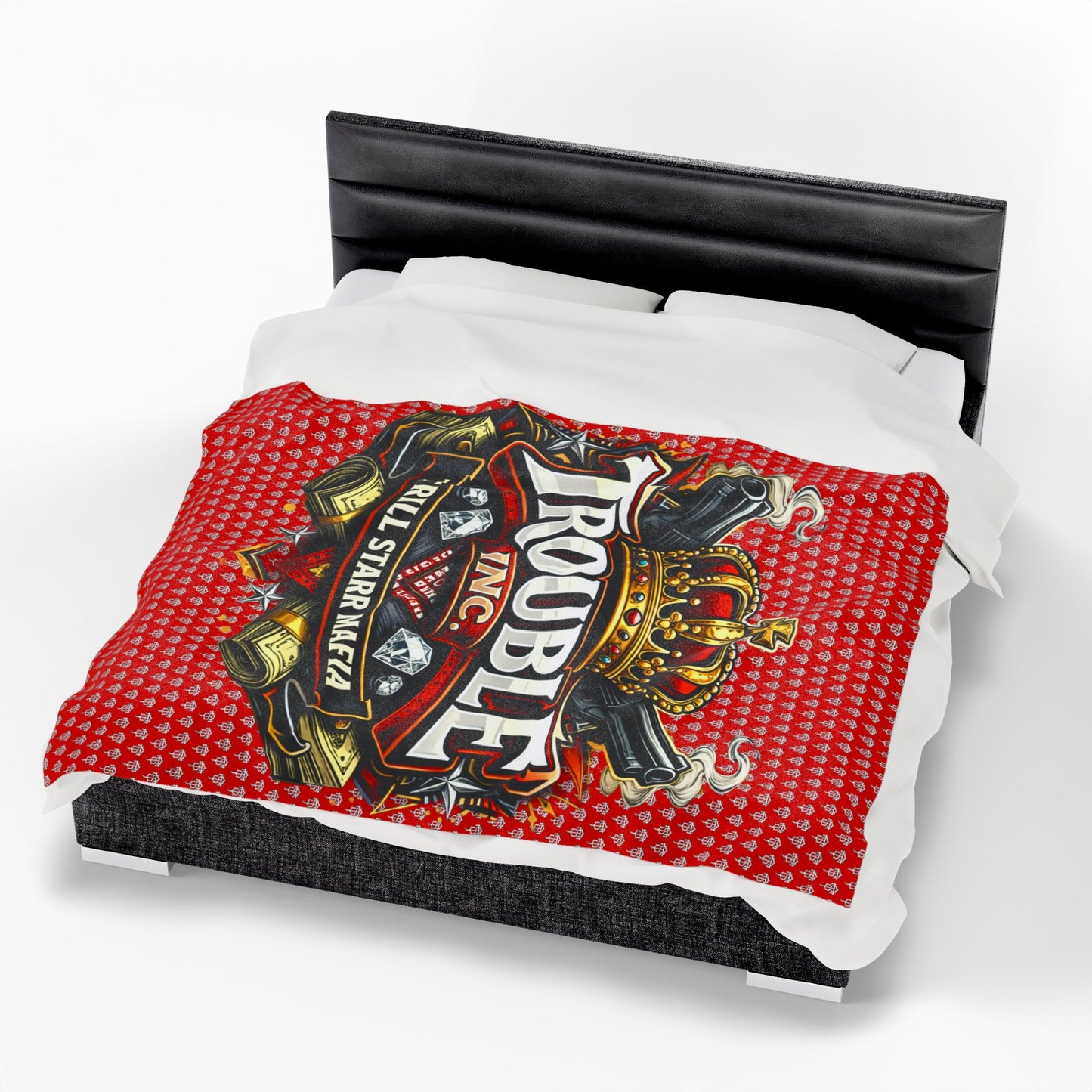 TRILL STARR Velveteen Plush Blanket (TROUBLE INC. EDITION)