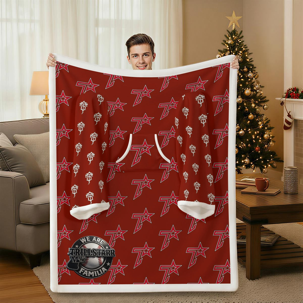 Cozy Wearable Blanket with Sleeves
