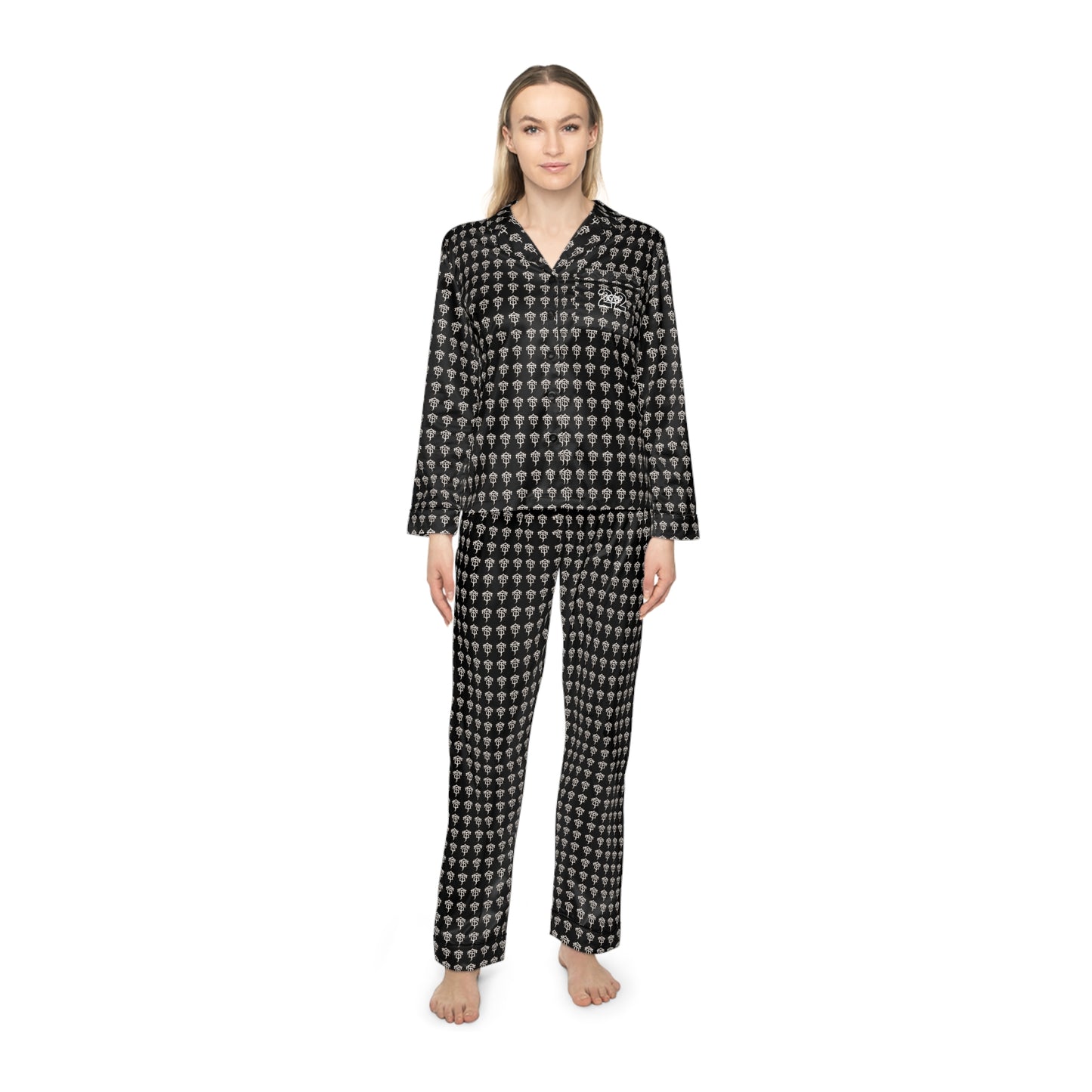TRILL STARR Women's Satin Pajamas (AOP)
