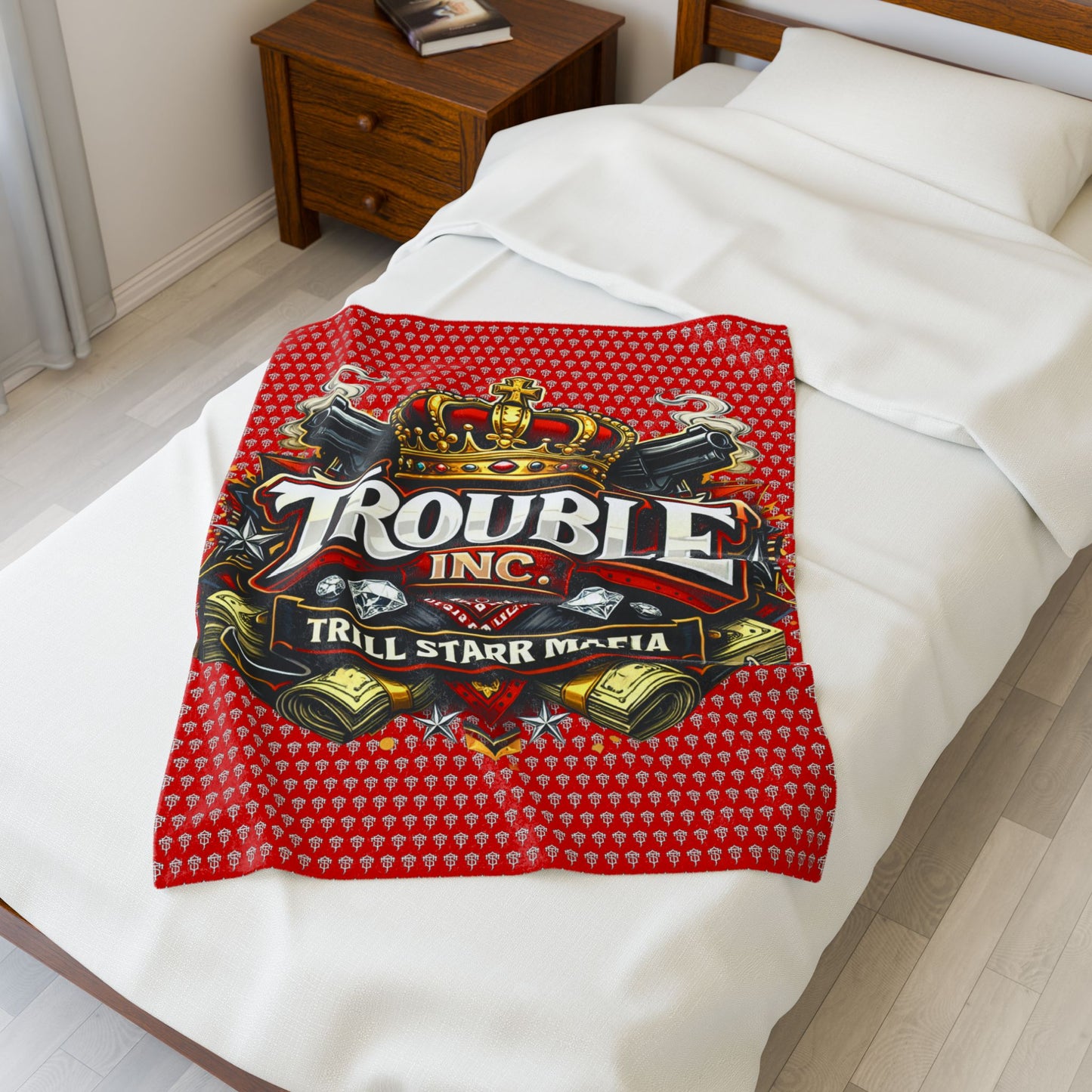 TRILL STARR Velveteen Plush Blanket (TROUBLE INC. EDITION)