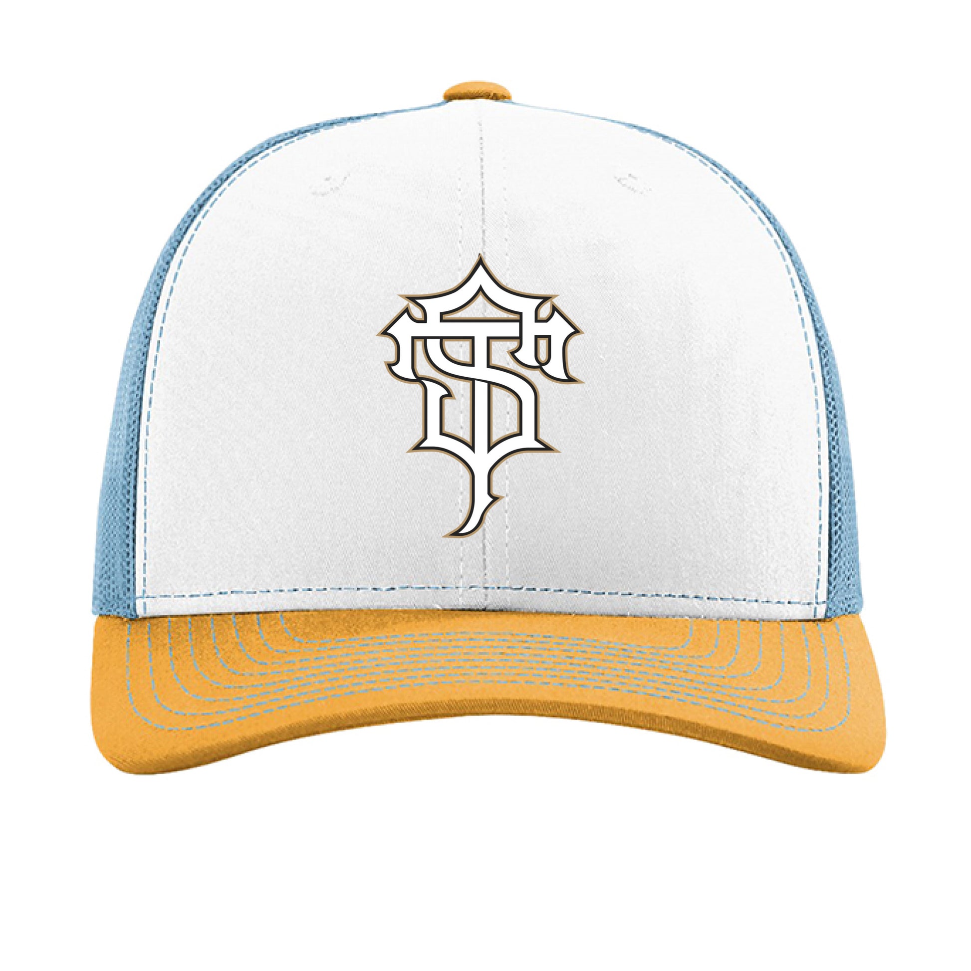 White/ Columbia Blue/ Yellow - FRONT